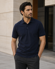 NORVEN Origin Structured Polo in Deep Navy