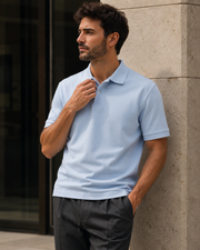 NORVEN Origin Structured Polo in Light Blue