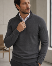NORVEN Ascent Half-Zip Knit neckline and knit texture editorial