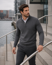 NORVEN Ascent Half-Zip Knit city styling editorial