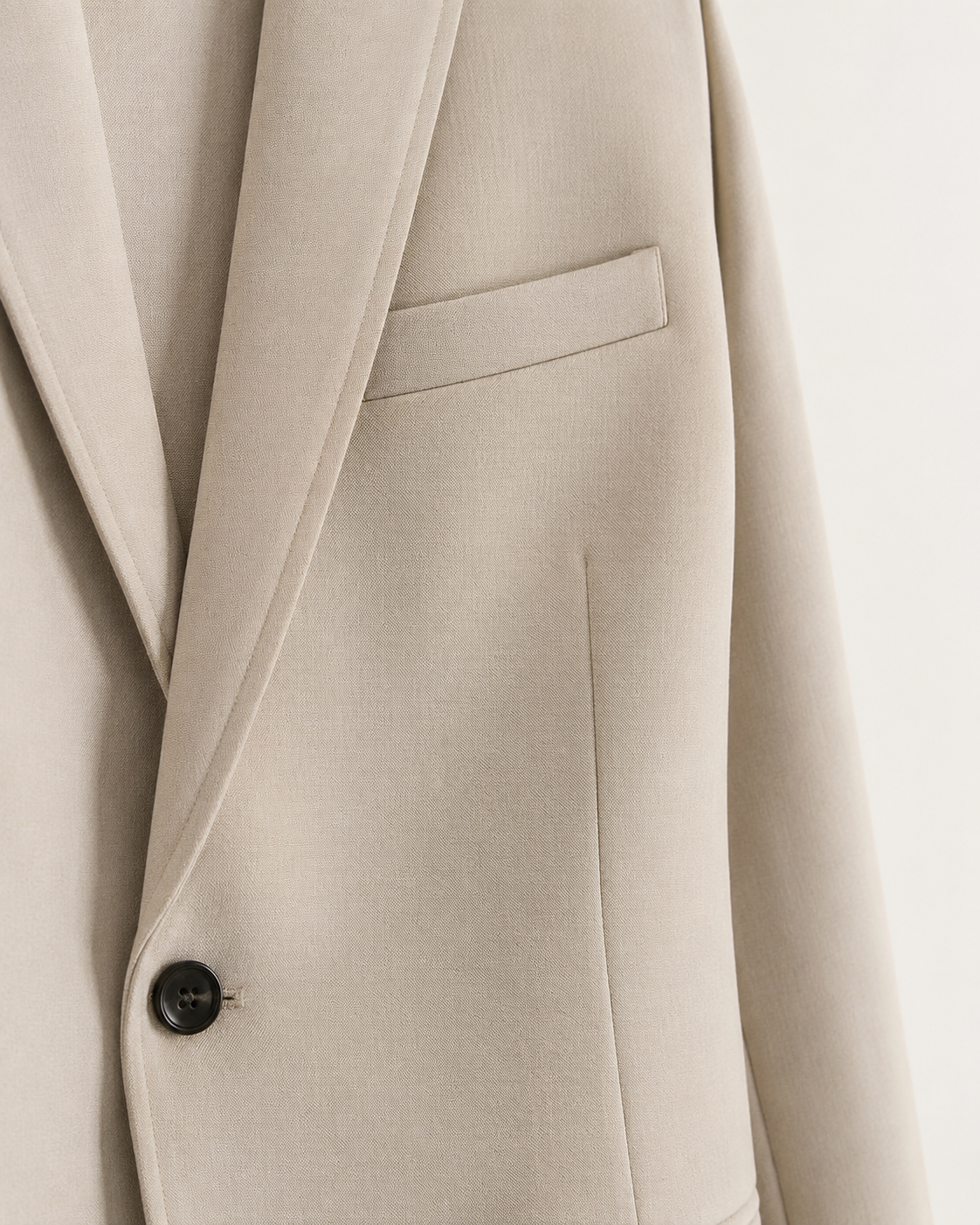 NORVEN Elevate Blazer in Beige, fabric texture detail