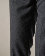 NORVEN Elevate Tailored Trouser in Charcoal, fabric texture and drape detail