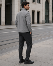 NORVEN Horizon Lightweight Jacket in Grey, rear three-quarter view