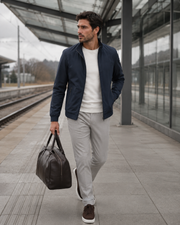 NORVEN Horizon Lightweight Jacket in Deep Navy, travel lifestyle