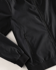 NORVEN Horizon Lightweight Jacket in Black, zipper pocket and cuff detail