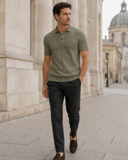 NORVEN Horizon Textured Polo in Olive